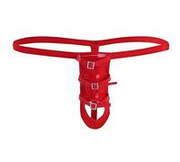 PIYAX Sexy Mens Strappy Open Butt G-string Bikini Underwear With Hole Gay Male Underwear Briefs Lingerie Panties Lingerie Thong Red