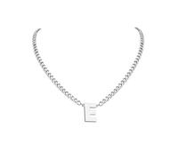 PIYIZ 18+2 Inch Initial Letter Pendant Necklace for Men Women, 18K Gold Plated Stainless Steel Capital A-Z Alphabet Name Necklaces 4.5mm Cuban Link Chain with Initial - Send Gift Box, Medium