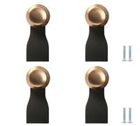 PIYYQNY Door Knobs for Drawers 4 Pack Leather Drawer Pulls Cabinet Handles Kitchen Cabinet Door Leather Pulls Suitable for Children's Room Wardrobe Door Bathroom Dressing Table(Black 70mm)