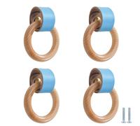 PIYYQNY Kitchen Cabinet Pull Handles 4 Pack Solid Wood Drawer Knobs Leather Pulls for Children's Rooms Suitable for Kitchen Cabinets Bathroom Wardrobes Dressing Table Drawers(Sky Blue 90mm)