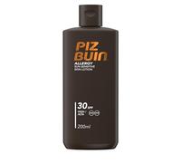 Piz Buin Allergy Sun Sensitive Skin Lotion SPF 30 (200ml), Hypoallergenic Protective Cream with UVA/UVB Filters, Water-Resistant Sunscreen with Calmanelle, Helps Protect Itchy & Sensitive Skin