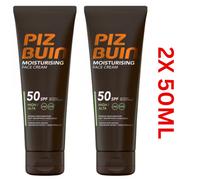 PIZ BUIN Moisturising Face Cream SPF50 50ml X 2Pack- 100ML Total