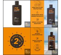 Piz Buin Moisturising Sun Lotion SPF 30 (200ml), Water-Resistant Piz Buin 30 Sunscreen with Advanced UVA/UVB Protection, Skincare with Glycerin and Feverfew PFE Plant Extract