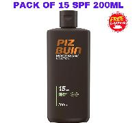 Piz Buin Moisturising Sun Lotion SPF 15 (200ml), Advanced Skincare Cream with UVA/UVB filters, Enriched Sunscreen to Prevent Premature Ageing