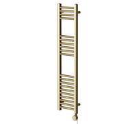 Pizarro Colore Straight Digital Thermostatic Electric Heated Towel Rail | Brushed Brass | Mild Steel | 1200mm x 300mm