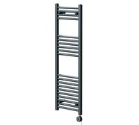 Pizarro Straight Digital Thermostatic Electric Heated Towel Rail | Anthracite | Mild Steel | 1200mm x 400mm