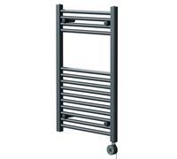 Pizarro Straight Digital Thermostatic Electric Heated Towel Rail | Anthracite | Mild Steel | 800mm x 500mm