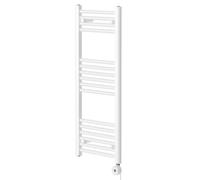 Pizarro Straight Digital Thermostatic Electric Heated Towel Rail | White | Mild Steel | 1000mm x 400mm