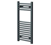 Pizarro Straight Heated Towel Rail | Anthracite | Mild Steel | 800mm x 400mm
