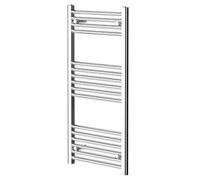 Pizarro Straight Heated Towel Rail | Chrome | Mild Steel | 1000mm x 500mm