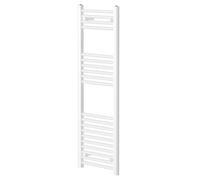 Pizarro Straight Heated Towel Rail | White | Mild Steel | 1200mm x 400mm