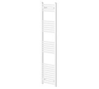 Pizarro Straight Heated Towel Rail | White | Mild Steel | 1600mm x 400mm