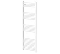 Pizarro Straight Heated Towel Rail | White | Mild Steel | 1600mm x 600mm