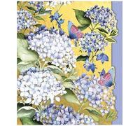 Pizazz Nigel Quiney Artistic Blank Greeting Card (NQ-NPG83) - Pretty Blue Hydrangea - Foil Finish Gallery Range