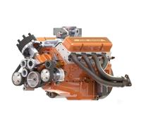 PizazzToy CISON V8 Engine Kit, 44 cc CISON Gasoline OHV V8 PRO Water-Cooled 4-Stroke Small-Block Internal Combustion Engine Model Kits That Runs, Physical Experiment Model for Adults (KIT Version)