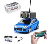PizazzToy Mini RC Cars for Adults, 1/64 Scale APP-Controlled Fully Proportional FPV Mini RC Crawler Car with WiFi Module and 3-Speed Modes (RTR Version)