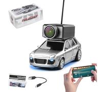 PizazzToy Mini RC Cars for Adults, 1/64 Scale APP-Controlled Fully Proportional FPV Mini RC Crawler Car with WiFi Module and 3-Speed Modes (RTR Version)