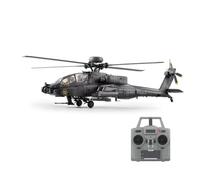 PizazzToy RC Helicopter for Adults, C170 1/48 Scale AH-64D 2.4G 6CH Remote Controlled Military Helicopter with Optical Flow Positioning, TOF Altitude Hold & One-Key Inverted Flight (RTF Version)