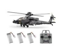PizazzToy RC Helicopter for Adults, C170 1/48 Scale AH-64D 2.4G 6CH Remote Controlled Military Helicopter with Optical Flow Positioning, TOF Altitude Hold & One-Key Inverted Flight (RTF Version)