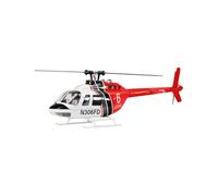 PizazzToy RC Helicopter for Adults, FLYWING Bell-206-V3 470-Class 2.4G 6CH Remote Controlled Helicopter with GPS Stabilized Mode and 3D Stunt Mode (RTF Version/Adjustable Mode 1/2)