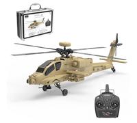 PizazzToy RC Helicopter for Adults, YU XIANG F11-N AH64 1/32 2.4G 6CH Coaxial Dual Rotor 6G/3D Apache RC Helicopter with Optical Flow Altitude Hold and Altitude Hovering, Remote Control Military Plane