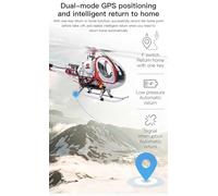 PizazzToy RC Helicopter with GPS for Adults, JCZK 300C PRO 2.4G 12CH Flybarless RC Helicopter Model with H2 Smart Flight Control, LED Navigation Light System and Opening Doors