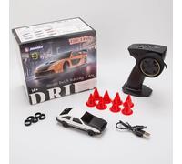 PizazzToy RC Racing Car with Gyro, 1/43 2.4G Mini Electric High Speed Waterproof All Terrain Drift Sports Car Vehicle Model with LED Lights, Remote Control Vehicle Gifts (RTR Version)