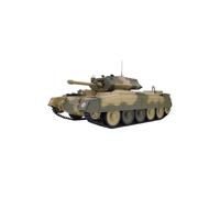 PizazzToy RC Tank Model, 1/16 Scale 2.4G British Crusader Full-Proportional Remote Control Tank with Sound and Lights, Dual-Speed Modes and Recoil Simulation (RTR)