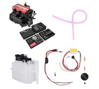 PizazzToy SEMTO Engine Model That Runs, ST-NF2 L2 Mini Inline Double-Cylinder Four-Stroke Air-Cooled Metal Interal Combustion Engine Build Kit with Gasoline Engines Conversion Kit and Ignition Set