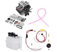 PizazzToy SEMTO Engine Model That Runs, ST-NF2 L2 Mini Inline Double-Cylinder Four-Stroke Air-Cooled Metal Interal Combustion Engine Build Kit with Gasoline Engines Conversion Kit and Ignition Set