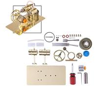 PizazzToy Stirling Engine Model Kit, 2025 DIY Assembly Stirling Engine Generator Model, Science Experiment Educational Kit