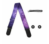 Pizding Bass, Electric/Acoustic Guitars Strap Purple Starry Sky Print Adjustable Handbag Strap Crossbody Guitar Straps for Men Women Guitarists Storage Guitar Picks
