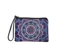 Pizding Boho Style Mandala Wallets Shopping Business Purse Coin Pocket Zip Around Large Capacity Durable Handbag Banquest Party Clutch Bag Phone Holder Wallet