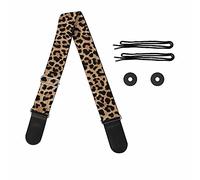 Pizding Leopard Pattern with Guitar Strap Bass Acoustic Electric Guitar Shoulder Strap Belt for Men Women Guitar Player Adjustable Replacement Crossbody Strap
