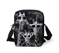 Pizding Messenger Bag Cool Giraffe Wearing Sunglasses Printed Small Shoulder Handbags Satchel Travel Picnic Purse Wallet Phone Bag Durable Crossbody for Kids Women Men Grey