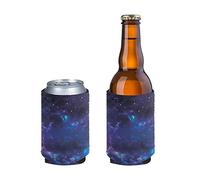 Pizding Standard Can Sleeves Adjustable Bottle Insulator Sleeve Set of 2 Can Beverage Coolers Holder Cover for 12oz Energy Drink Beer Cans for Party Wedding DIY Project Sport Match Galaxy