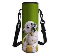 Pizding Water Bottle Carrier Insulated Neoprene Water Bottle Holder Bag Case Pouch Cover 500ml or 750ml Adjustable Shoulder Strap Great for Carrying Bottle Walking Hiking Dalmatians