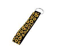 Pizding Yellow Sunflower Keychain Wristlet Strap for Key Hand Wrist Lanyard Durable Keyring Holder Premium Quality Wristlet Lanyard Keychain for Women Men for Car Camera Cell Mobile Phone