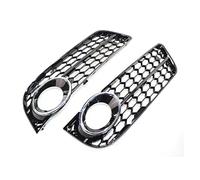 Pizgear 1 Pair Car Front Bumper Fog Light Lamp Grille Grill Cover Honeycomb Mesh, for, A5 Coupe/Sportback 2008-2011 Cabriolet 2010-2011 Front Fog Light Grille(Black A Pair Silver)