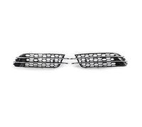 Pizgear 1 Pair Car Front Bumper Grille Fog Light Grill Cover Open Honeycomb Mesh, for, A6 C7 Sedan 2012-2015 Standard Bumper Model Front Fog Light Grille(Black Chrome)