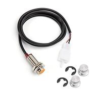 Pizgear 12V Motorcycle Tachometer Meter LIGHT Backlight LCD Digital Speedometer Temperature Fuel Level Gauge, for Harley Motorcycle Speedometer(Onlysensor)