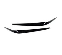 Pizgear 2pcs Car Carbon Fiber Headlights Eyebrow Eyelid Trim Cover Sticker, for 5 Series G30 G31 G38 F90 M5 525I 530I 540I 2017-2021 Headlight Sticker(Black)
