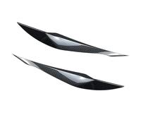 Pizgear 2pcs Car Front Headlight Eyebrow Eyelid, for BMW, 3 Series, F30 F31 318i 320i 2012-2018 Headlamp Eyelids Eyebrows Headlight Tint Sticker(Carbon Fiber look)