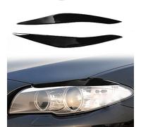 Pizgear 2pcs Car Front Headlight Eyelid Eyebrow Trims Decoration, for BMW 5 Series F10 2010 2011 2012 2013 Gloss Black Car Modification Headlight Tint Sticker