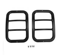 Pizgear 2Pcs Car Rear Bumper Fog Lamp Frame Light Cover Trim Protector, for Jeep, for Wrangler 2007-2018 Styling Metal Black Fog Light Cover