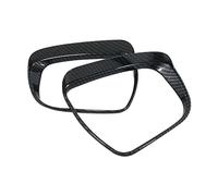 Pizgear 2Pcs Carbon Fibre Styling Accessories Rearview Mirror Rain Eyebrow Frame Cover Trim, for NISSAN, Juke 2015-2018 Side Mirror Covers Caps