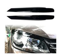 Pizgear 2Pcs/Set Car Front Headlight Eyelid Trim Cover Decoration, for Touran 2011 2012 2013 2014 2015, ABS Plastic Headlight Tint Sticker(Glossy Black)