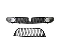 Pizgear 3PCS Car Fog Light Lamp Cover Bumper Grille, for VW, for POLO, MK4 9N3 2005 2006 2007-2009 Facelift Exterior Parts Front Fog Light Grille