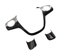 Pizgear 3PCS Carbon Fiber Color Steering Wheel Cover Trim Decorative Frame, for Ford, for Focus Mk3, for Kuga Escape 2012-2015 Accessories Steering Wheel Sticker