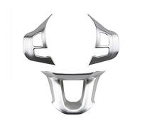 Pizgear 3Pcs Set Car Steering Wheel Decoration Cover Trim Sticker, for, for Peugeot, for 2008 208 308, 2014 2015 2016 2017 2018 2019 Steering Wheel Trim(Matt Silver)